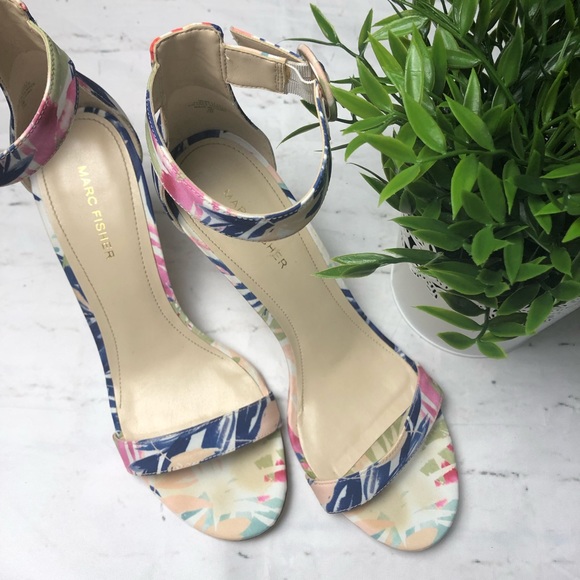 Marc Fisher Shoes - Marc Fisher Bettye 3 Palm Ankle Strap Heels 9